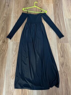 Hill House Home Black Off-the-Shoulder Maxi Dress